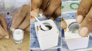 World's Smallest Washing Machine Built by India's Sai Tirumalaneedi, Gets Recognised by Guinness World Record (Watch Video)